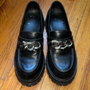 Bershka Black w/ Silver Detail Loafers
